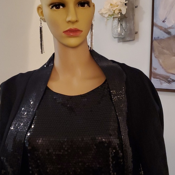 Size 8 Cynthia Rowley Black Sequin Dress NWT - Picture 14 of 16